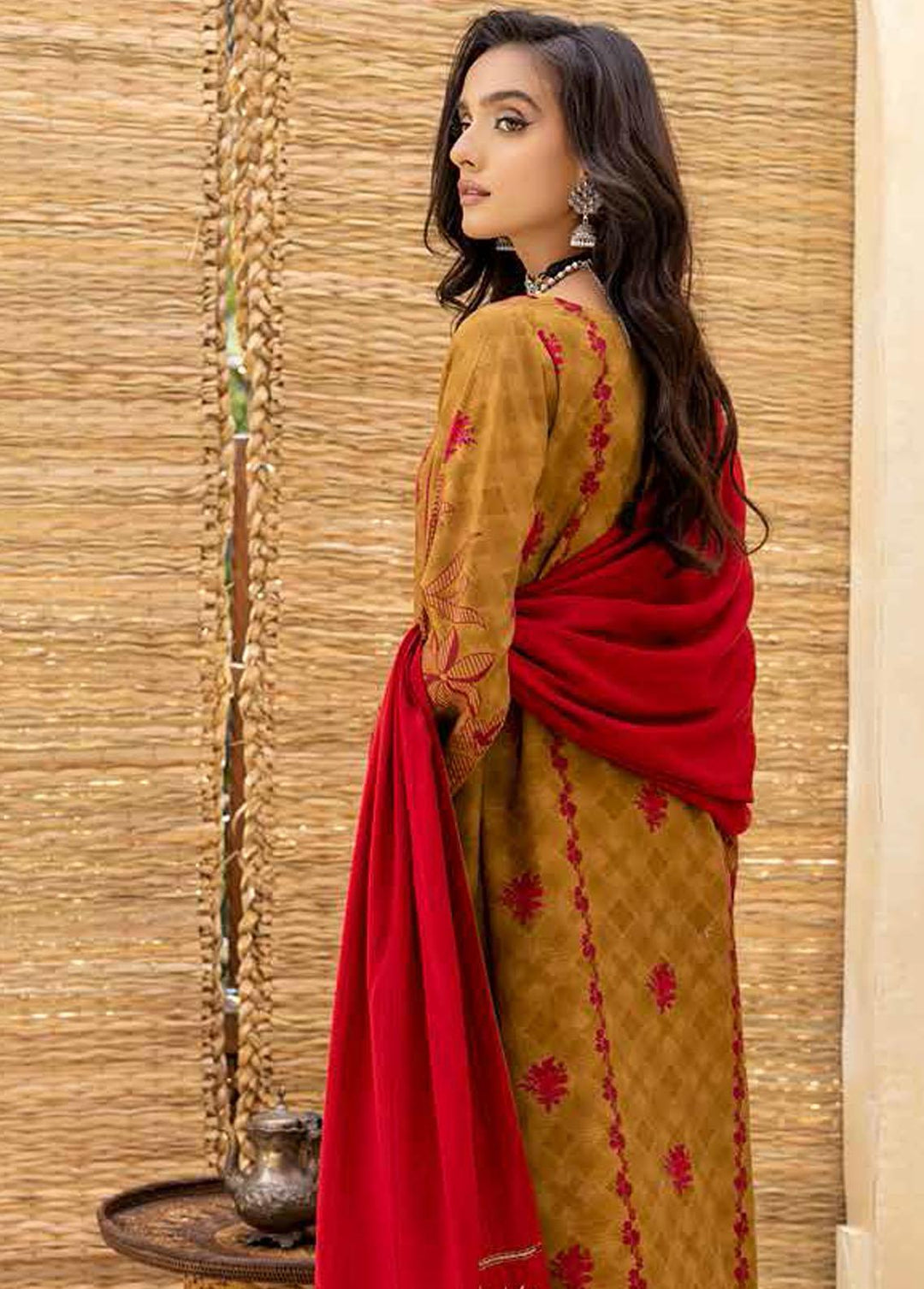 Charizma Embroidered Khaddar Suits Unstitched 3 Piece CRZ22WK CKD 11 - Winter Collection