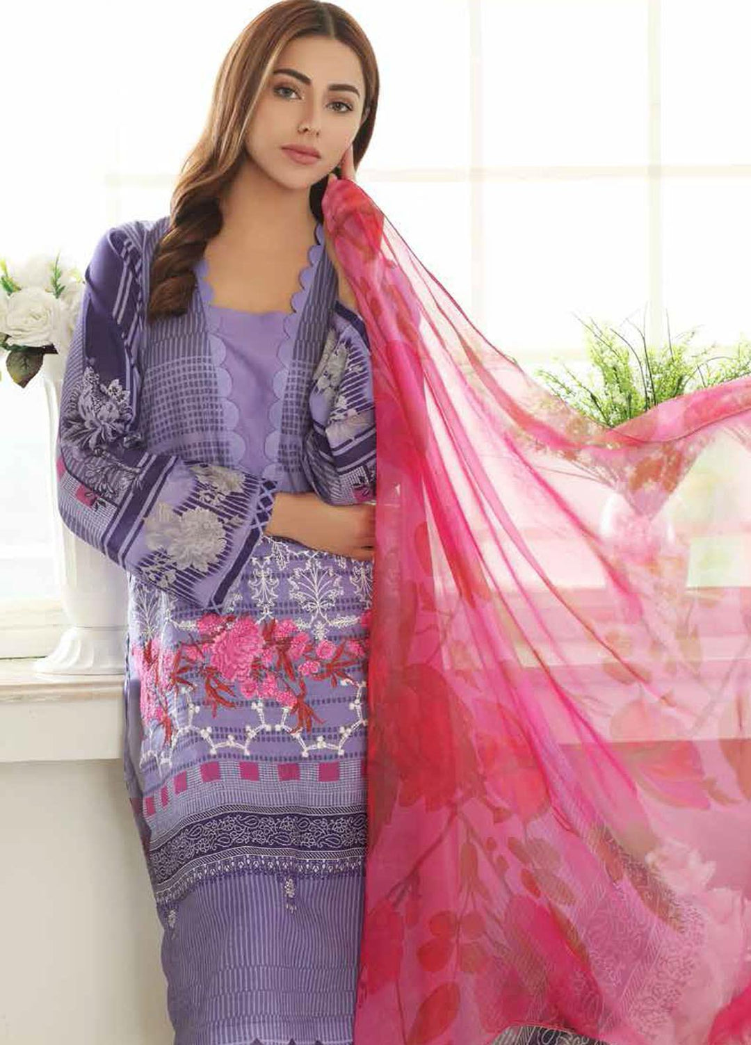 Charizma Embroidered Lawn Suits Unstitched 3 Piece CRZ21C-1 CEL-10 - Summer Collection