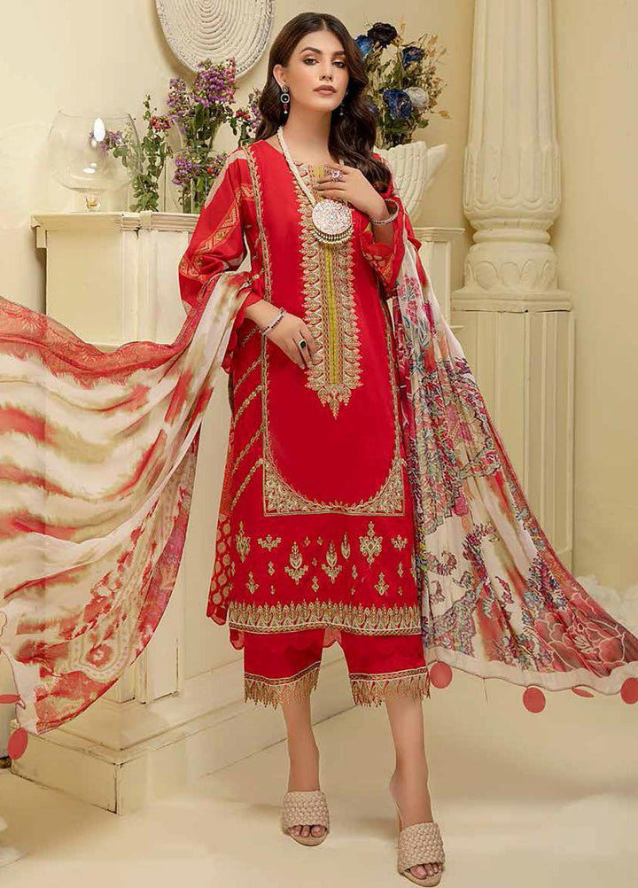 Charizma Embroidered Lawn Suits Unstitched 3 Piece CRZ22EL CEL-05 - Summer Collection