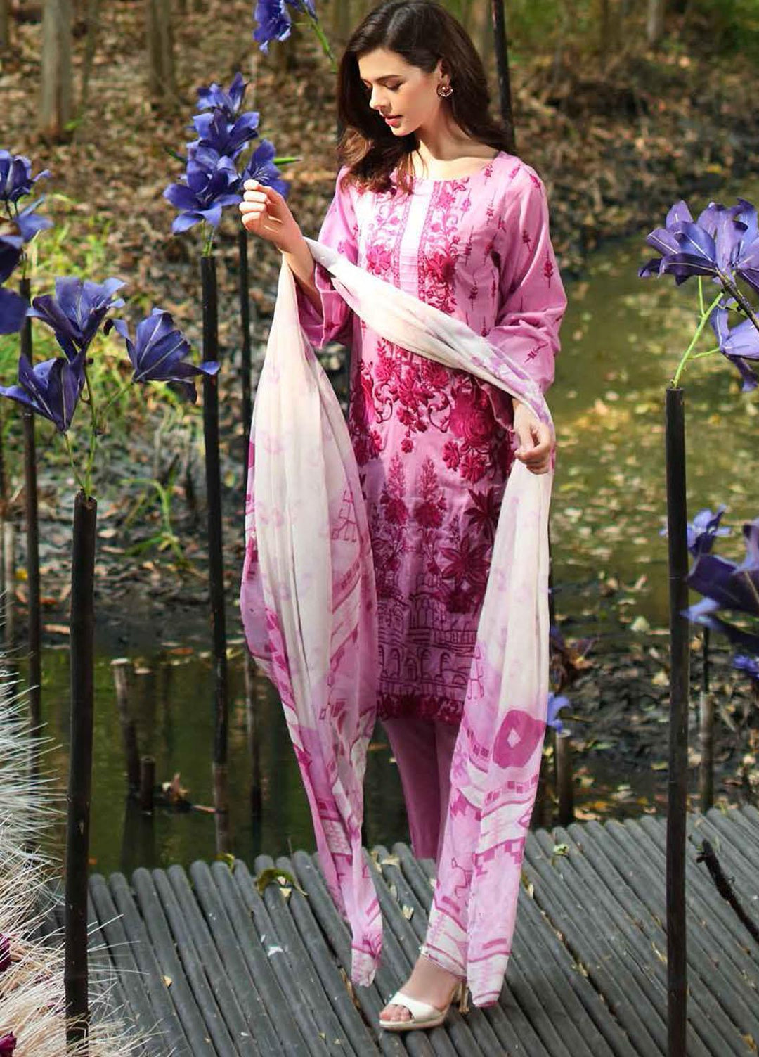 Charizma Embroidered Lawn Suits Unstitched 3 Piece CRZ22EL CEL-06 - Summer Collection