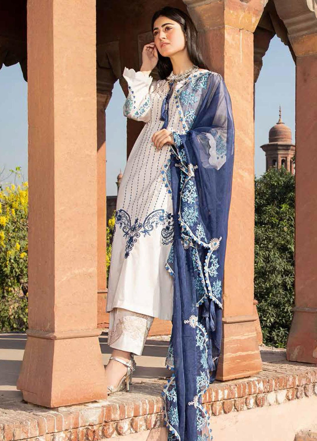 Charizma Embroidered Lawn Suits Unstitched 3 Piece CRZ22EL CEL-07 - Summer Collection
