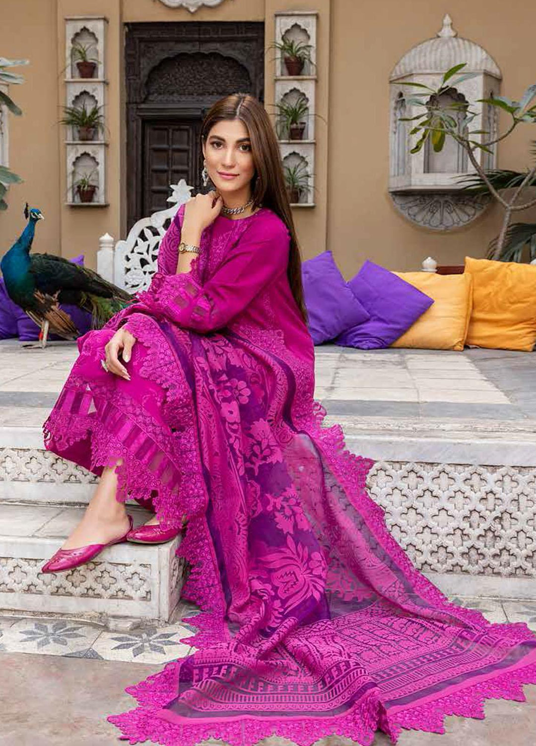Charizma Embroidered Lawn Suits Unstitched 3 Piece CRZ22LK CLK-01 - Summer Collection