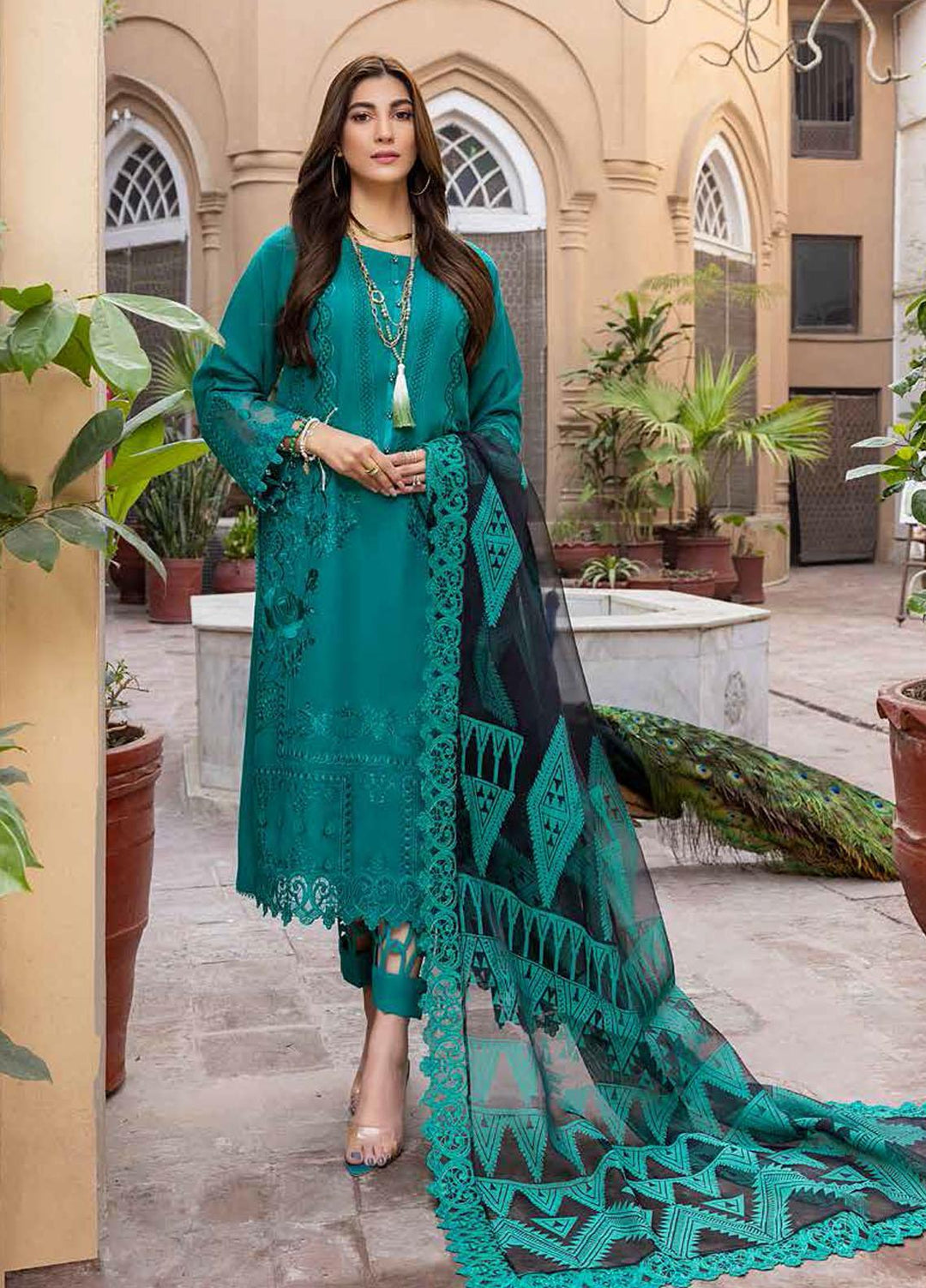Charizma Embroidered Lawn Suits Unstitched 3 Piece CRZ22LK CLK-02 - Summer Collection