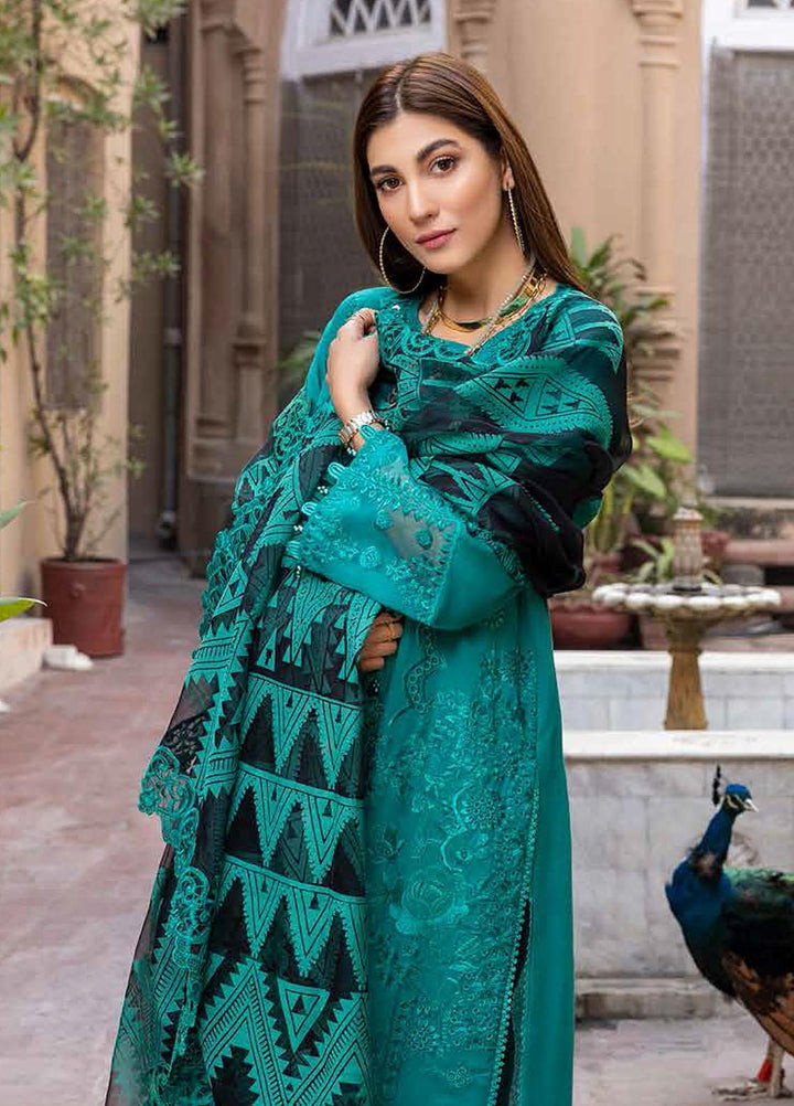 Charizma Embroidered Lawn Suits Unstitched 3 Piece CRZ22LK CLK-02 - Summer Collection