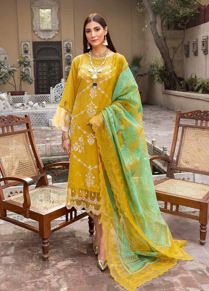 Charizma Embroidered Lawn Suits Unstitched 3 Piece CRZ22LK CLK-03 - Summer Collection