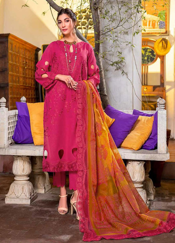 Charizma Embroidered Lawn Suits Unstitched 3 Piece CRZ22LK CLK-04 - Summer Collection