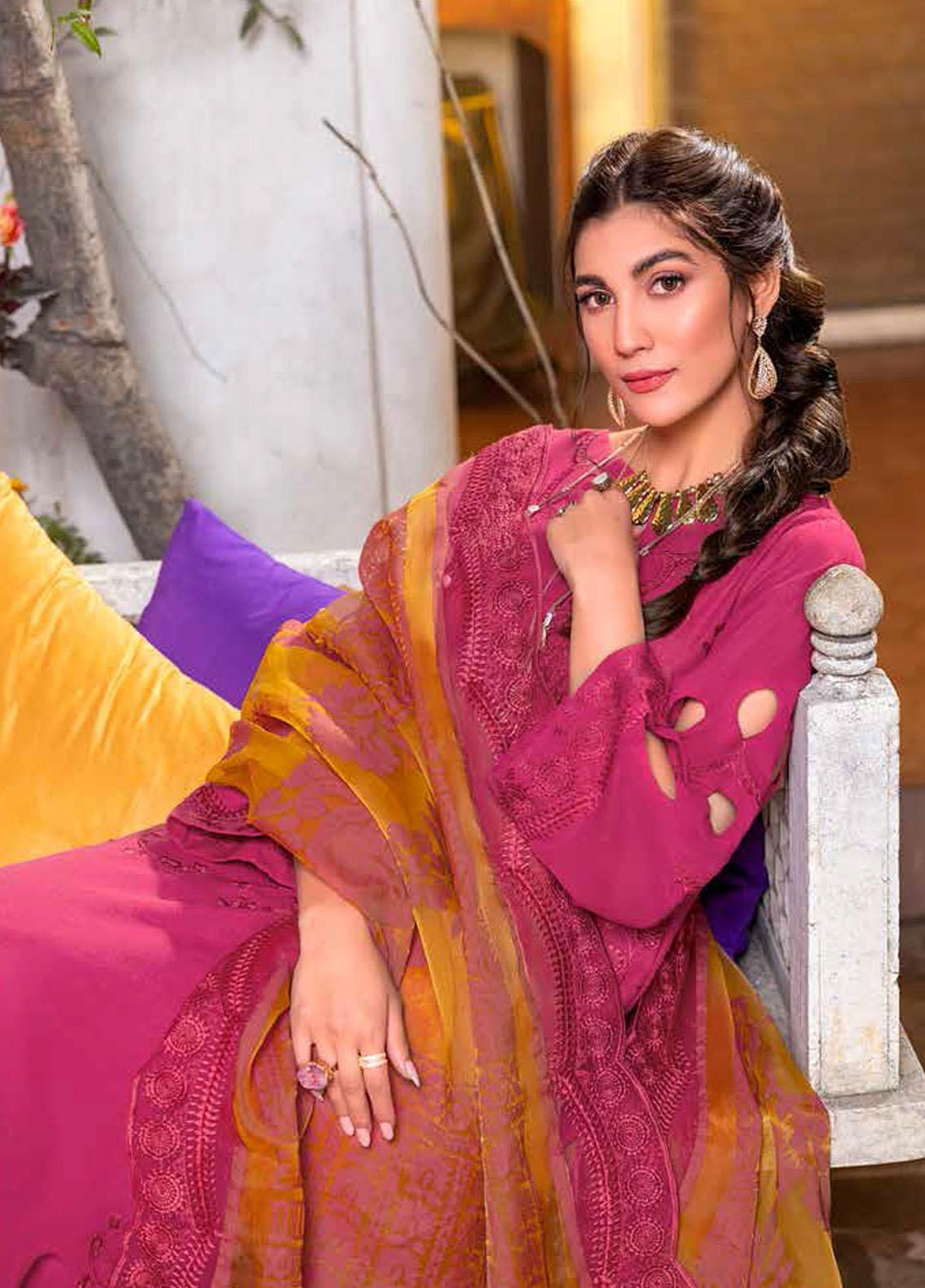Charizma Embroidered Lawn Suits Unstitched 3 Piece CRZ22LK CLK-04 - Summer Collection