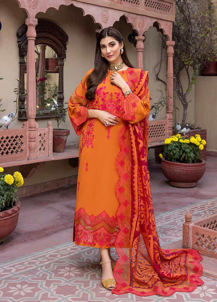 Charizma Embroidered Lawn Suits Unstitched 3 Piece CRZ22LK CLK-08 - Summer Collection