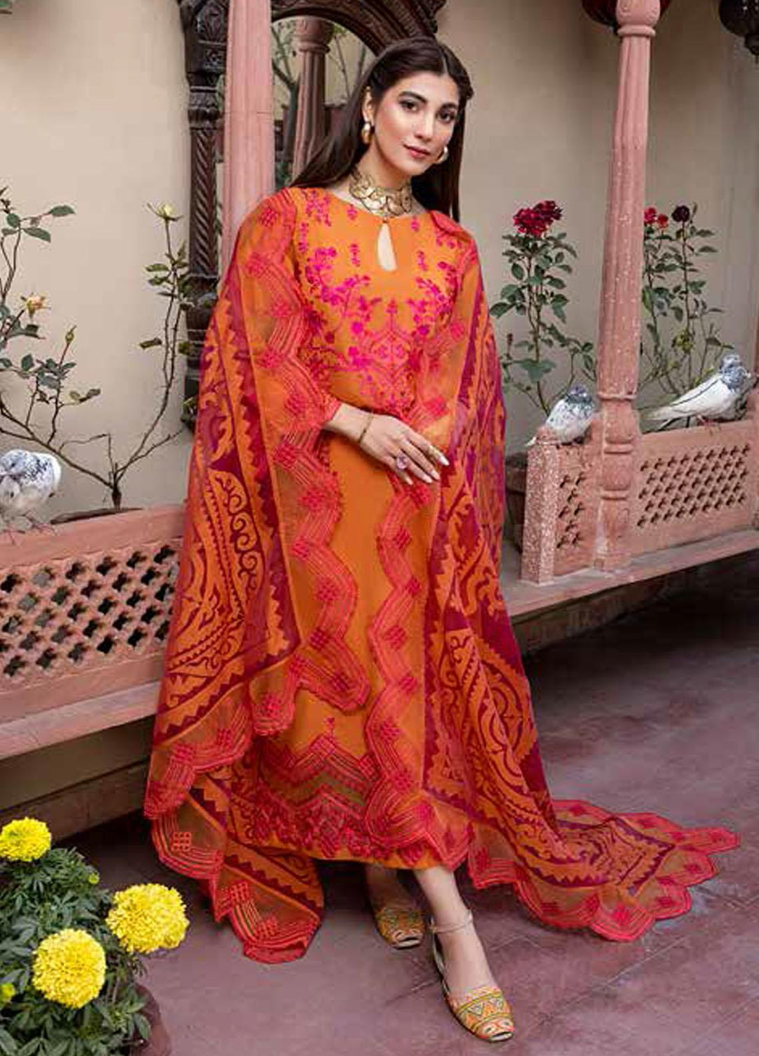 Charizma Embroidered Lawn Suits Unstitched 3 Piece CRZ22LK CLK-08 - Summer Collection