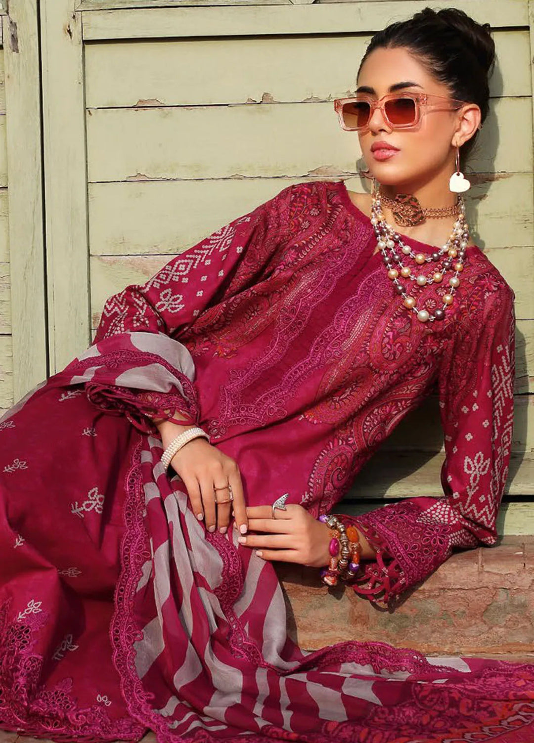 Charizma Embroidered Lawn Suit Unstitched 3 Piece CR25CC CCS4-23 - Summer Collection