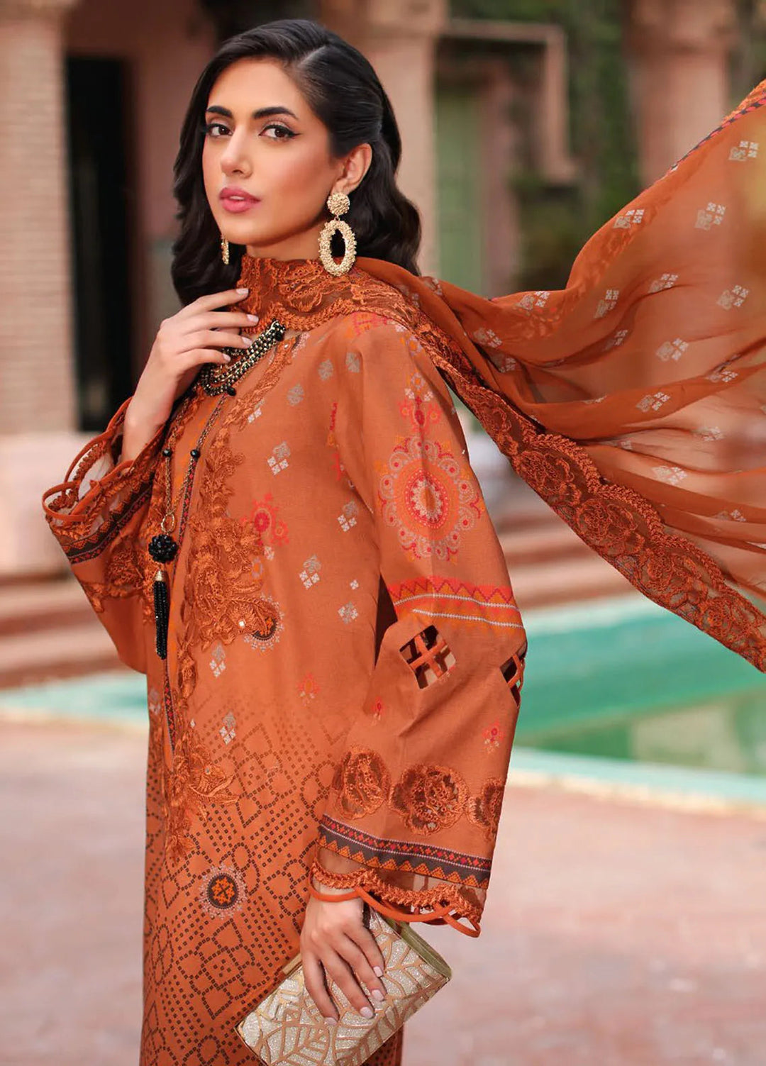 Charizma Embroidered Lawn Suit Unstitched 3 Piece CR25CC CCS4-25 - Summer Collection