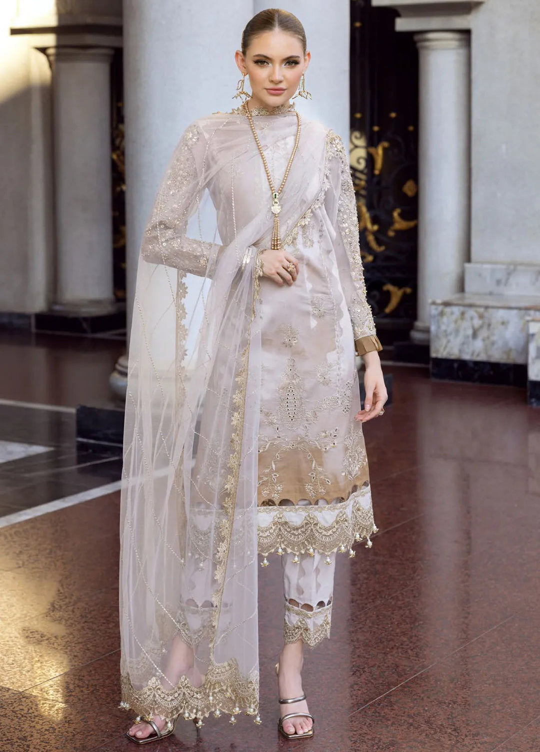 Charizma Embroidered Lawn Suit Unstitched 3 Piece CR25EF ED5-07 - Summer Collection