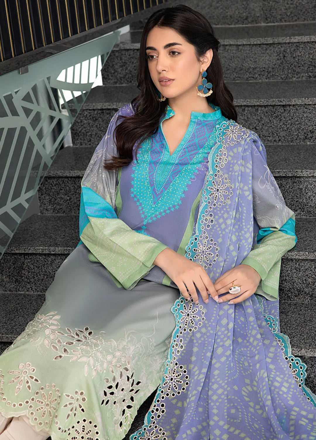 Charizma Embroidered Lawn Suit Unstitched 3 Piece CRZ24C3 CC-29 - Summer Collection