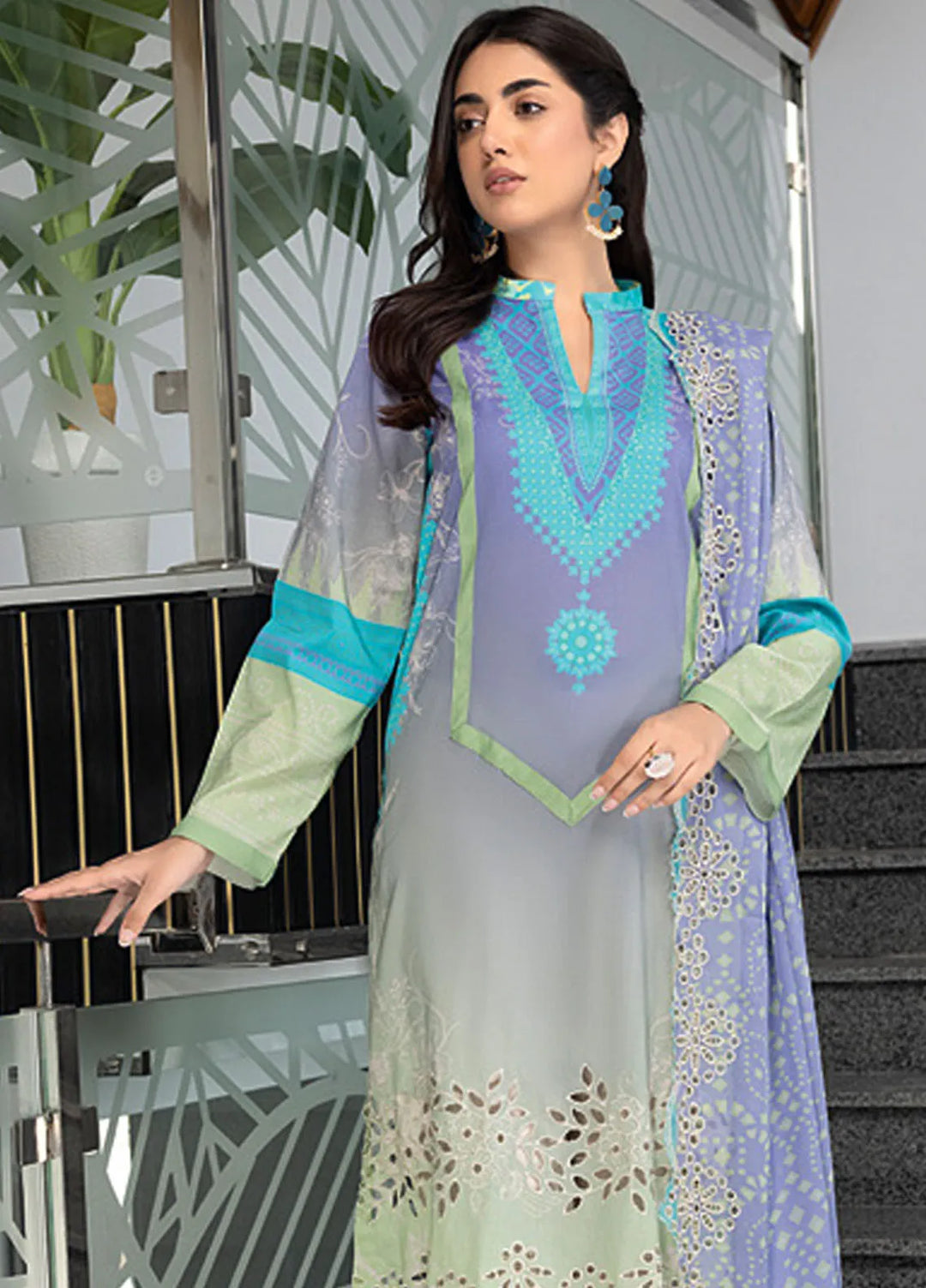 Charizma Embroidered Lawn Suit Unstitched 3 Piece CRZ24C3 CC-29 - Summer Collection
