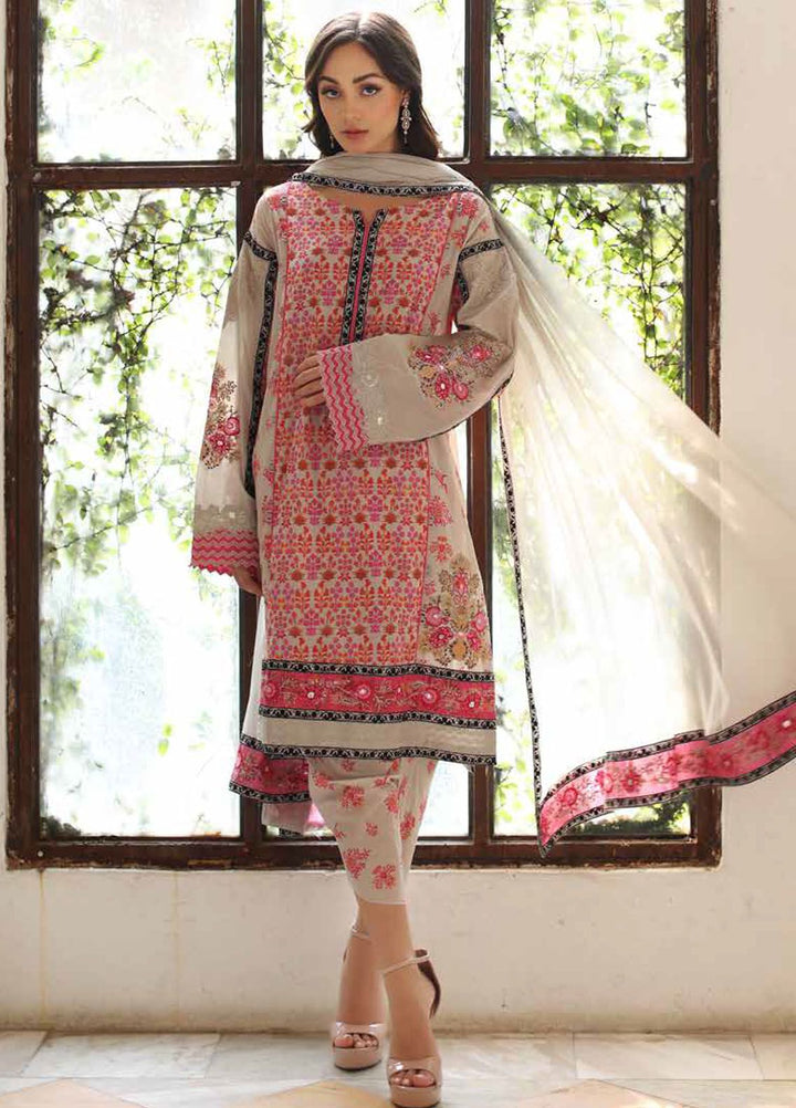 Charizma Embroidered Lawn Suit Unstitched 3 Piece CRZ24RE SR4-02 - Summer Collection