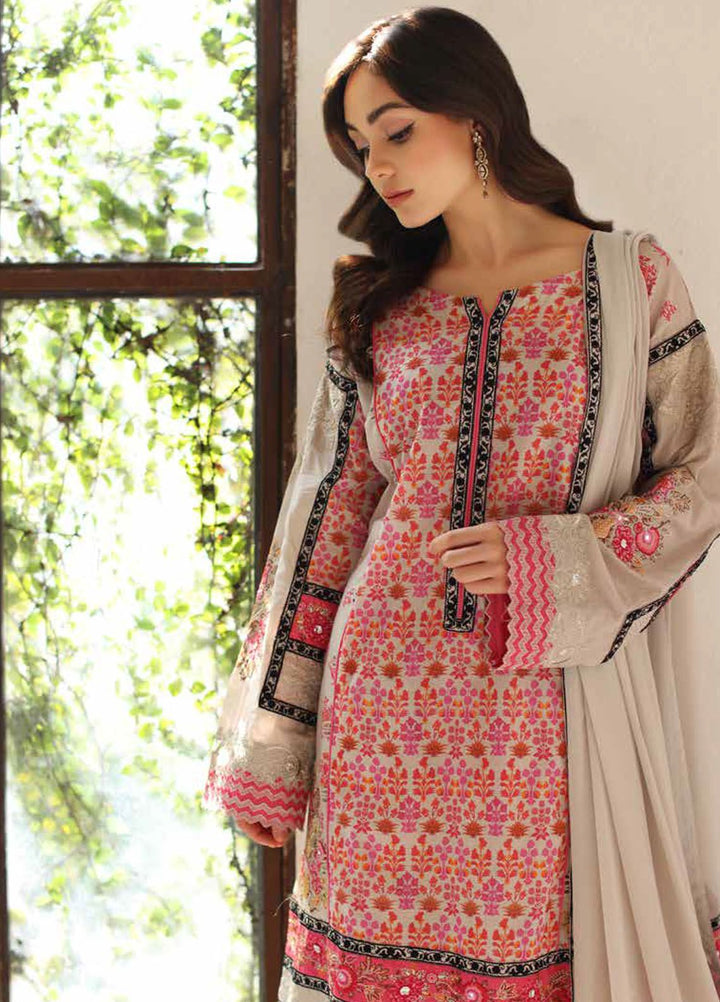 Charizma Embroidered Lawn Suit Unstitched 3 Piece CRZ24RE SR4-02 - Summer Collection
