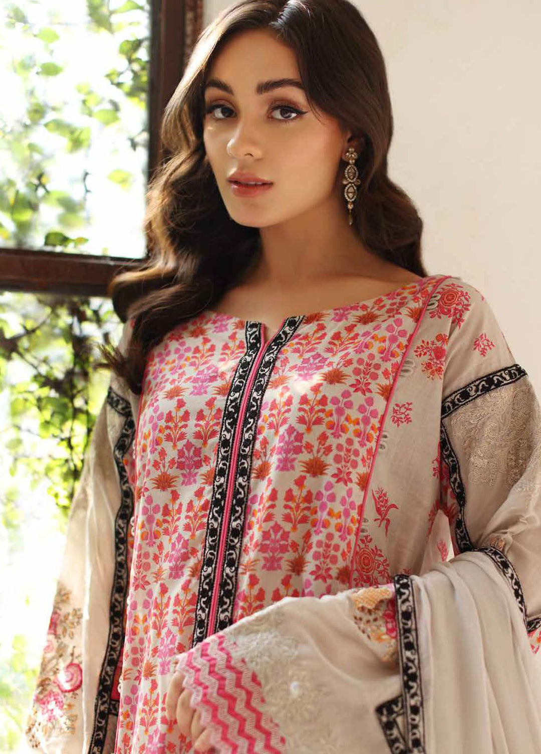 Charizma Embroidered Lawn Suit Unstitched 3 Piece CRZ24RE SR4-02 - Summer Collection