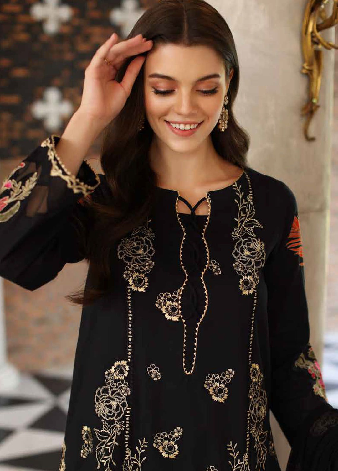 Charizma Embroidered Lawn Suit Unstitched 3 Piece CRZ24RE SR4-04 - Summer Collection