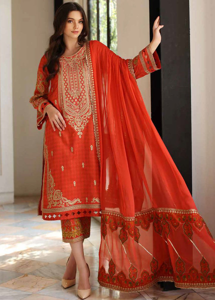 Charizma Embroidered Lawn Suit Unstitched 3 Piece CRZ24RE SR4-05 - Summer Collection