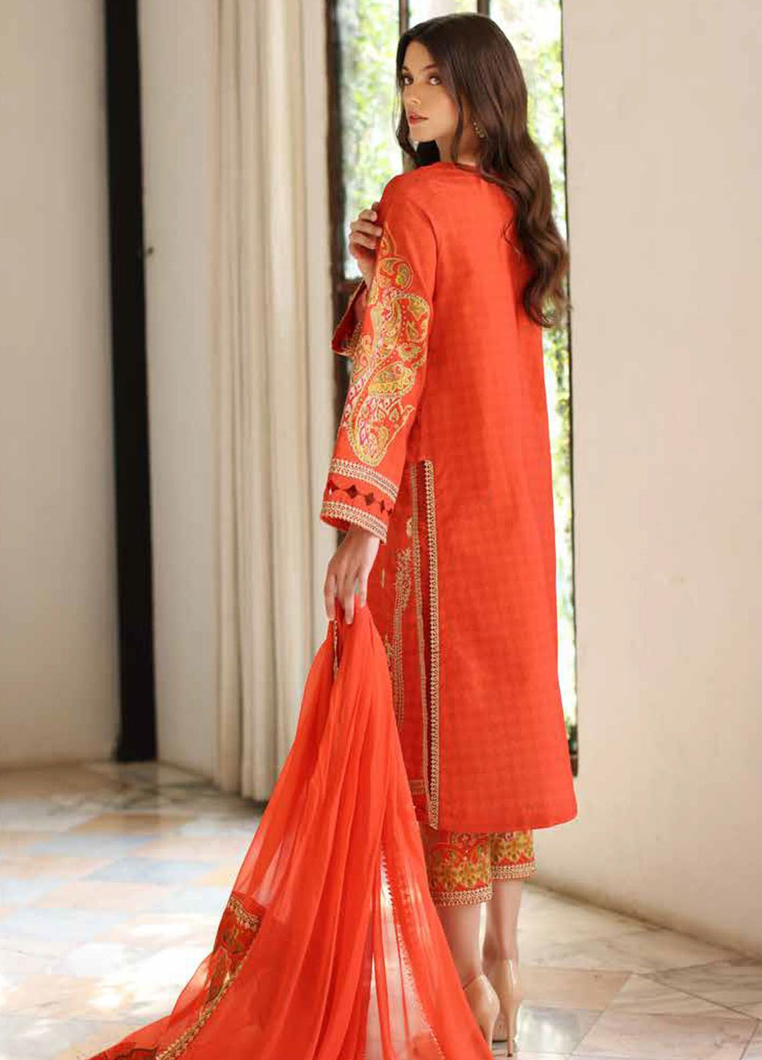 Charizma Embroidered Lawn Suit Unstitched 3 Piece CRZ24RE SR4-05 - Summer Collection