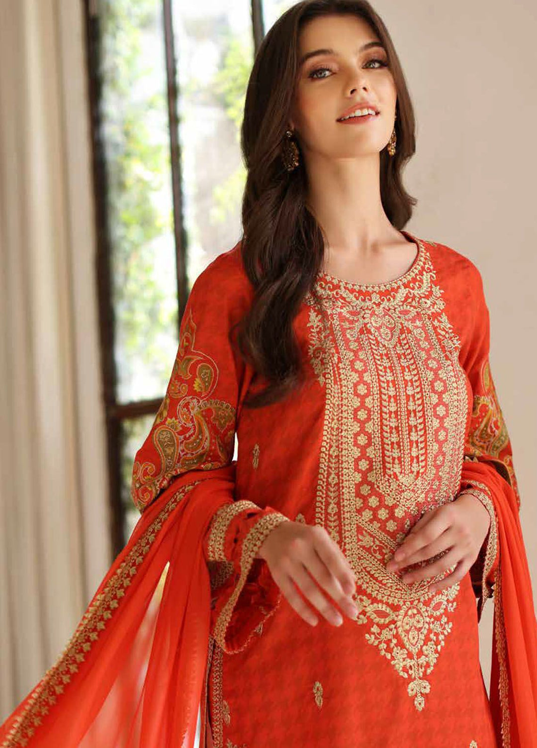 Charizma Embroidered Lawn Suit Unstitched 3 Piece CRZ24RE SR4-05 - Summer Collection