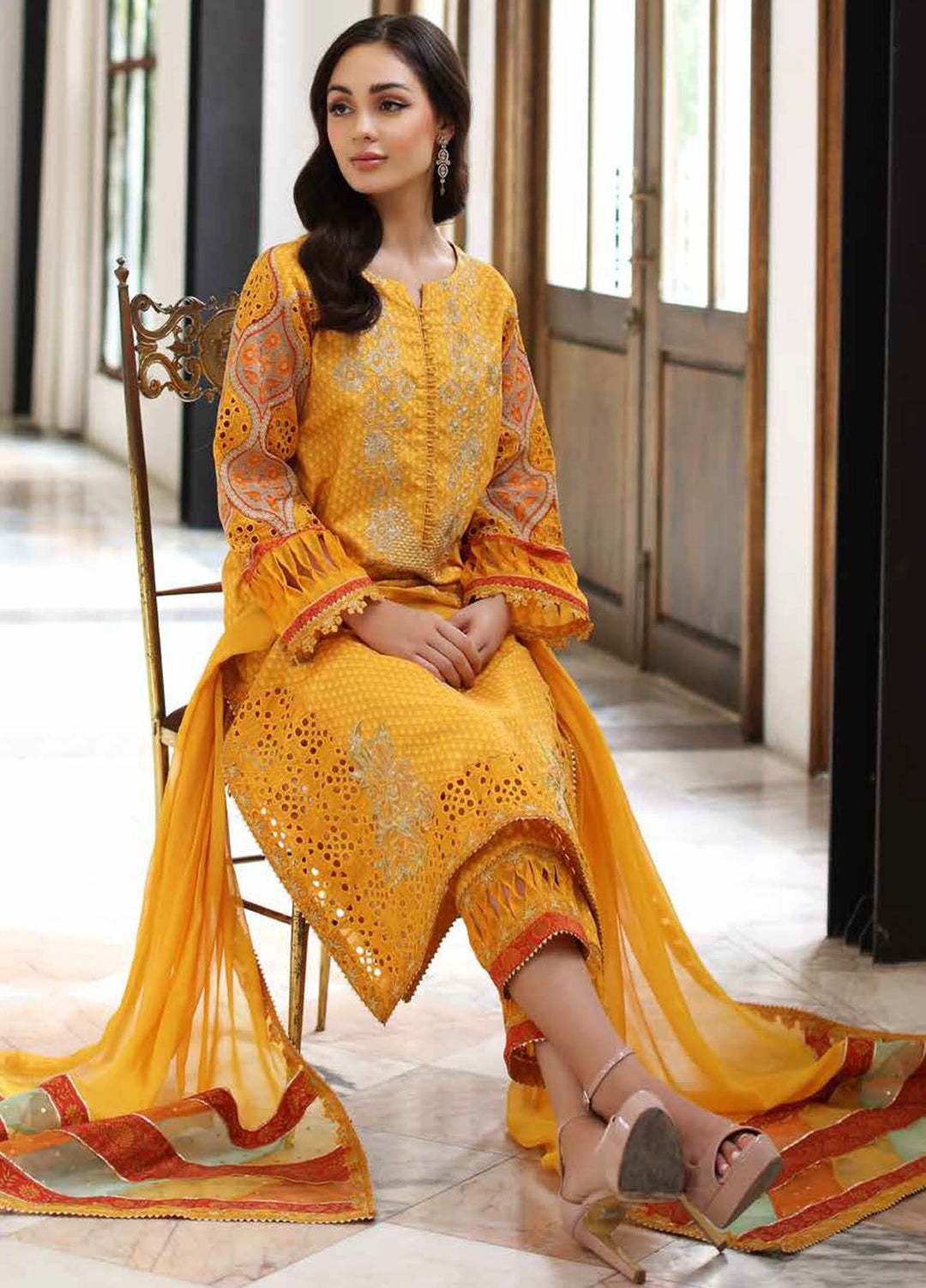 Charizma Embroidered Lawn Suit Unstitched 3 Piece CRZ24RE SR4-06 - Summer Collection