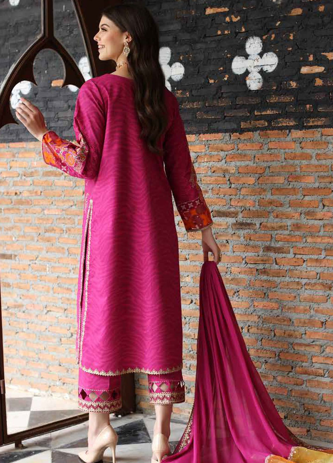 Charizma Embroidered Lawn Suit Unstitched 3 Piece CRZ24RE SR4-07 - Summer Collection