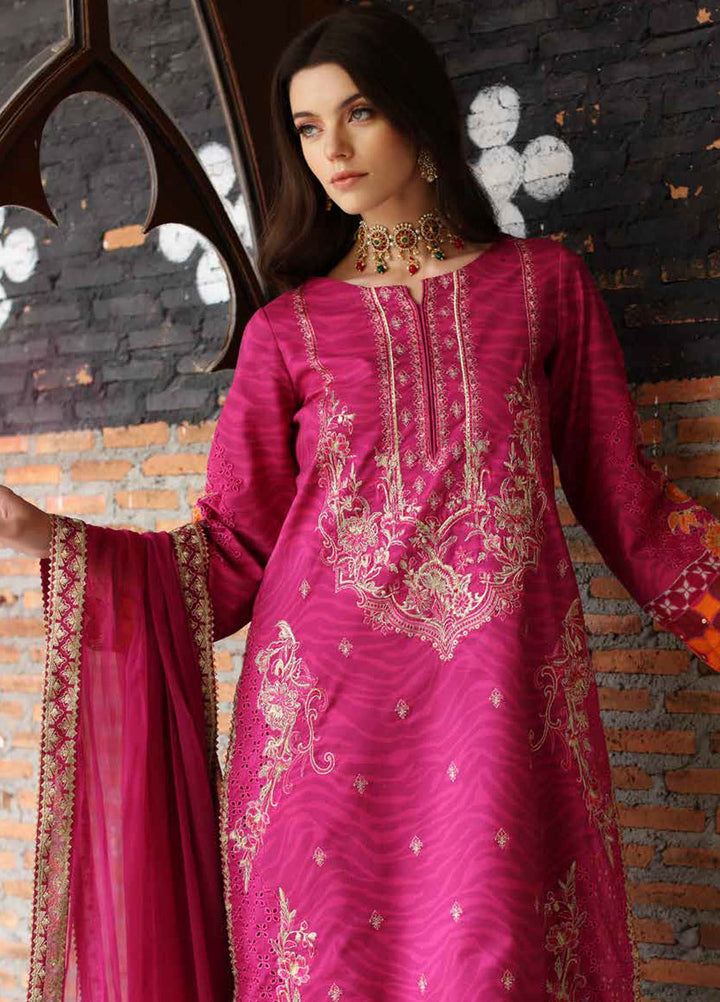 Charizma Embroidered Lawn Suit Unstitched 3 Piece CRZ24RE SR4-07 - Summer Collection