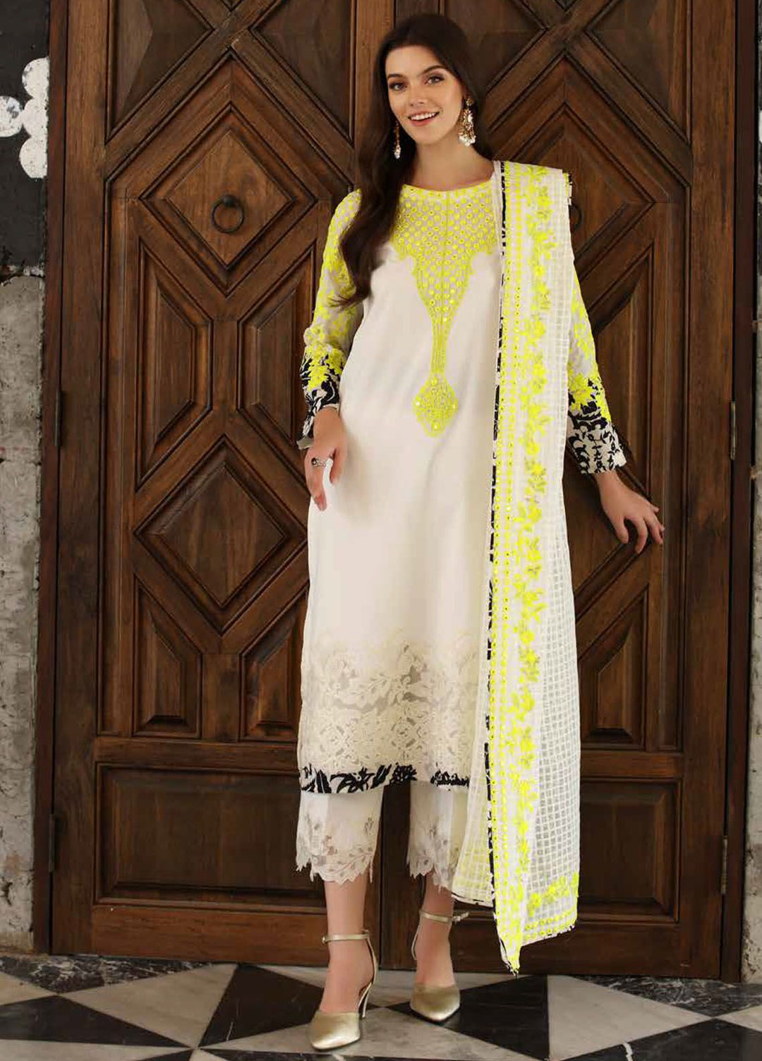 Charizma Embroidered Lawn Suit Unstitched 3 Piece CRZ24RE SR4-08 - Summer Collection