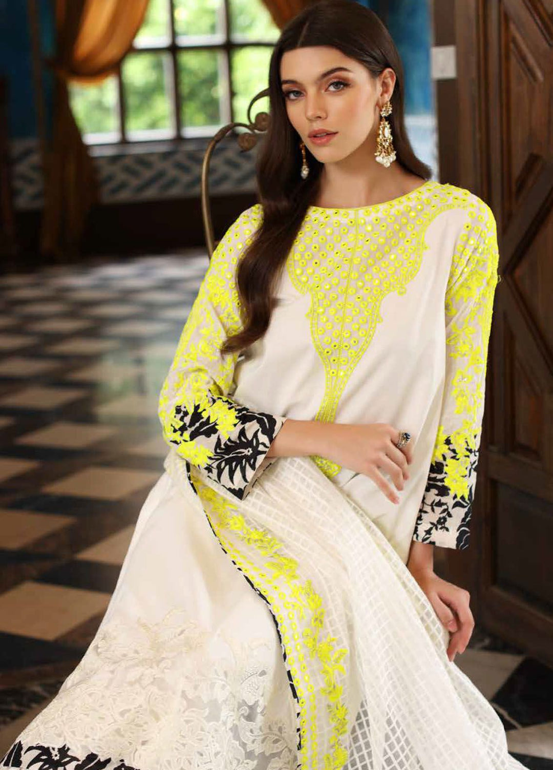 Charizma Embroidered Lawn Suit Unstitched 3 Piece CRZ24RE SR4-08 - Summer Collection