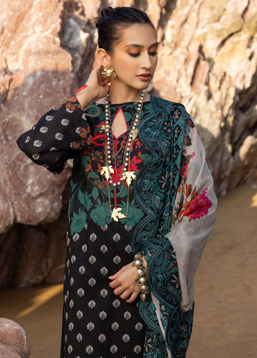 Charizma Embroidered Lawn Suits Unstitched 3 Piece CRZ24PM3 PM4-16 - Summer Collection