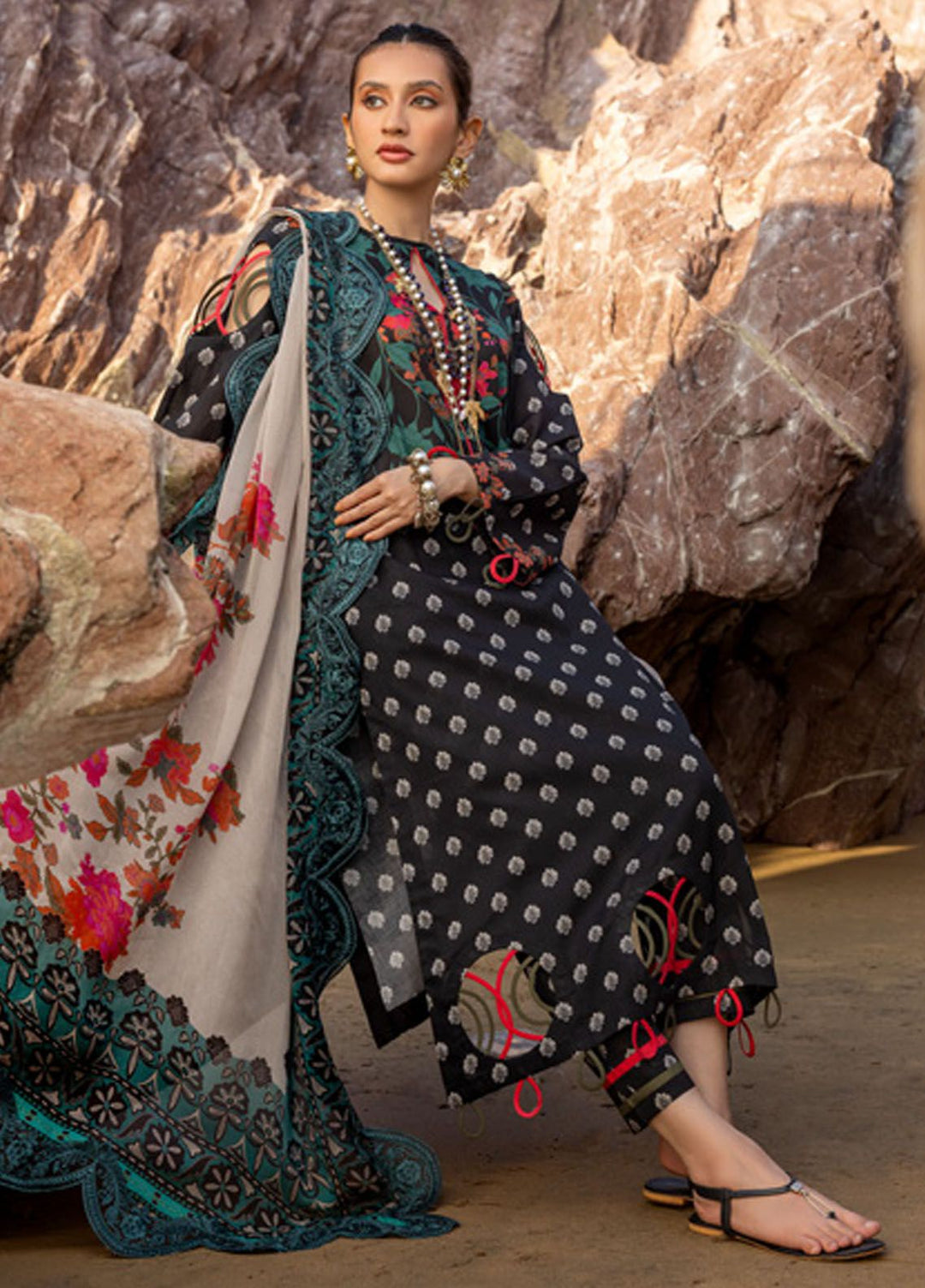 Charizma Embroidered Lawn Suits Unstitched 3 Piece CRZ24PM3 PM4-16 - Summer Collection