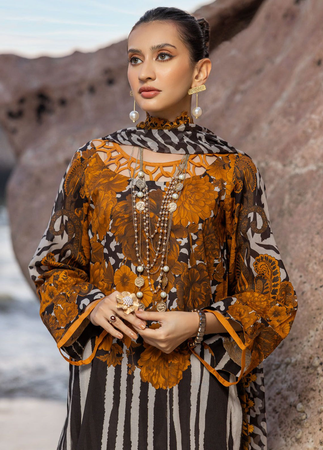 Charizma Embroidered Lawn Suits Unstitched 3 Piece CRZ24PM3 PM4-18 - Summer Collection