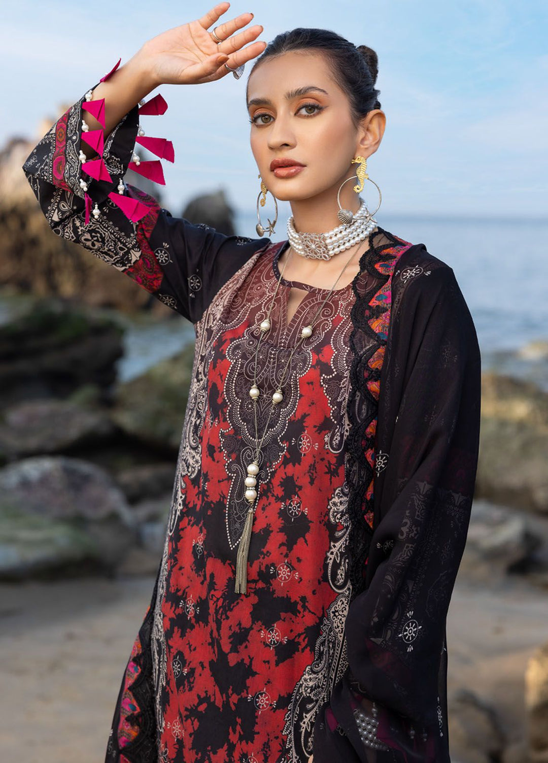 Charizma Embroidered Lawn Suits Unstitched 3 Piece CRZ24PM3 PM4-19 - Summer Collection