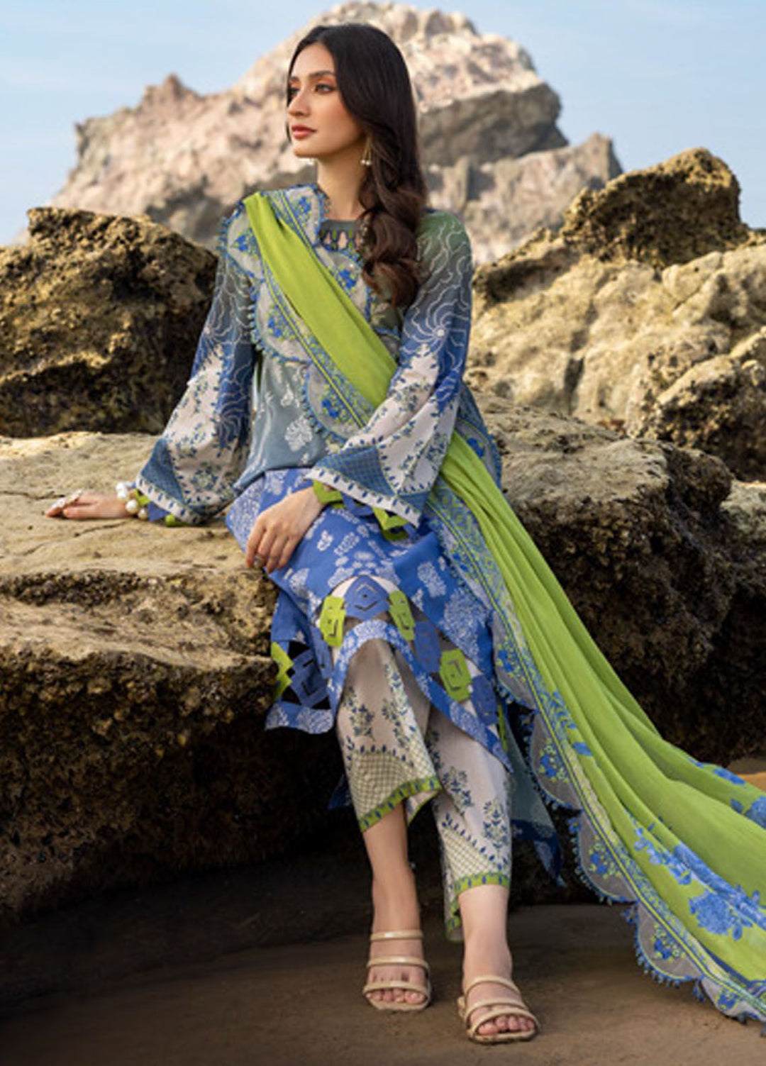 Charizma Embroidered Lawn Suits Unstitched 3 Piece CRZ24PM3 PM4-22 - Summer Collection