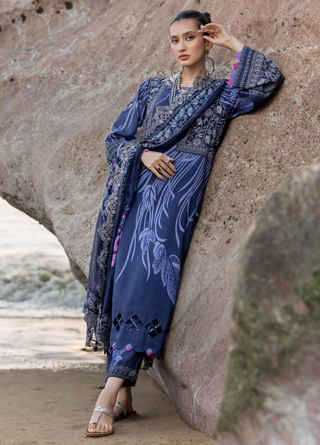 Charizma Embroidered Lawn Suits Unstitched 3 Piece CRZ24PM3 PM4-24 - Summer Collection