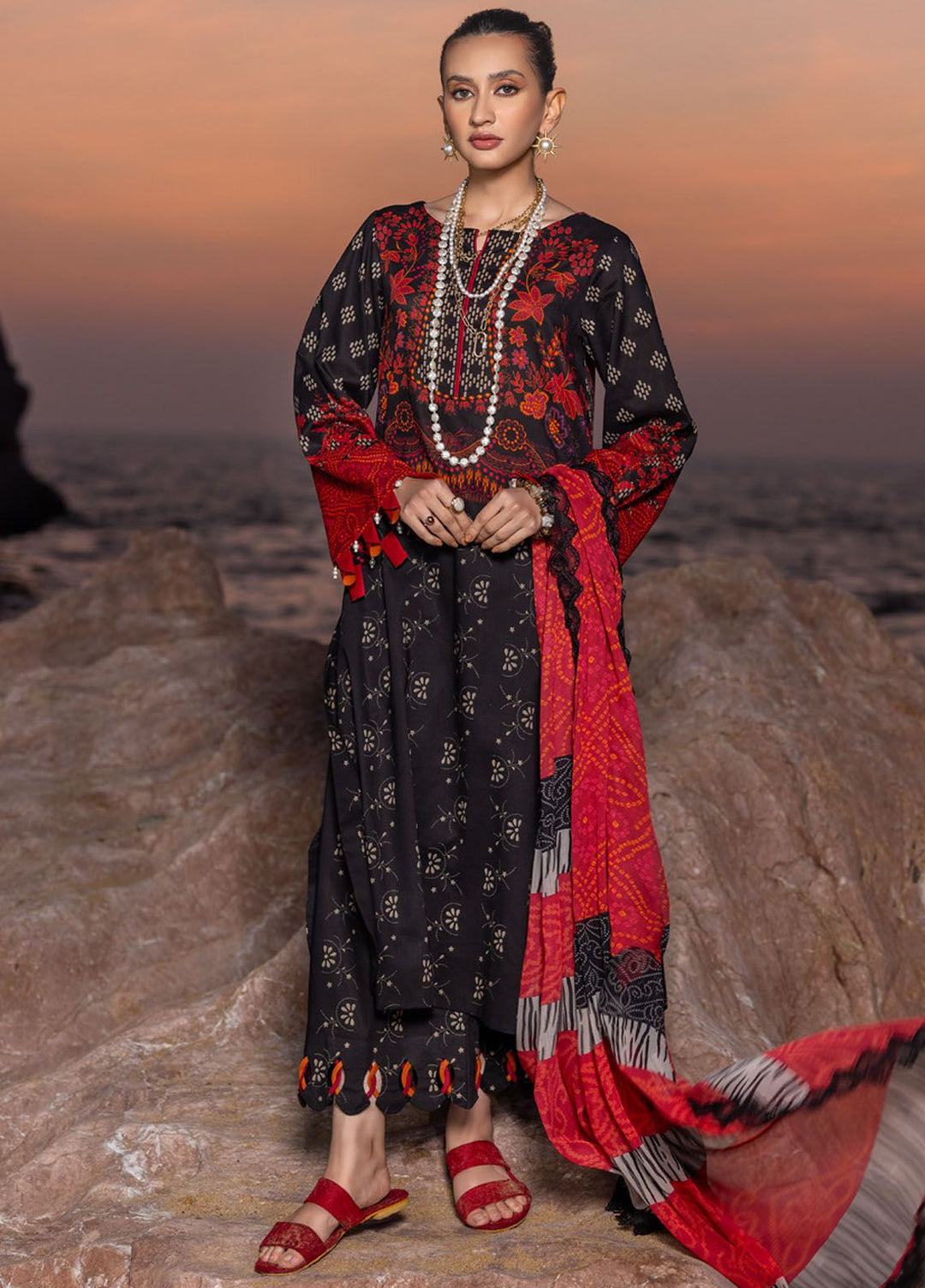 Charizma Embroidered Lawn Suits Unstitched 3 Piece CRZ24PM3 PM4-25 - Summer Collection