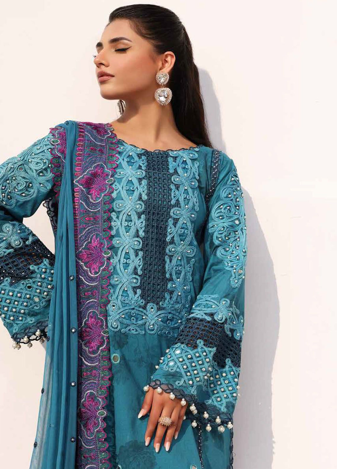 Charizma Embroidered Lawn Suits Unstitched 3 Piece CRZ24SF ED4-02 - Festive Collection