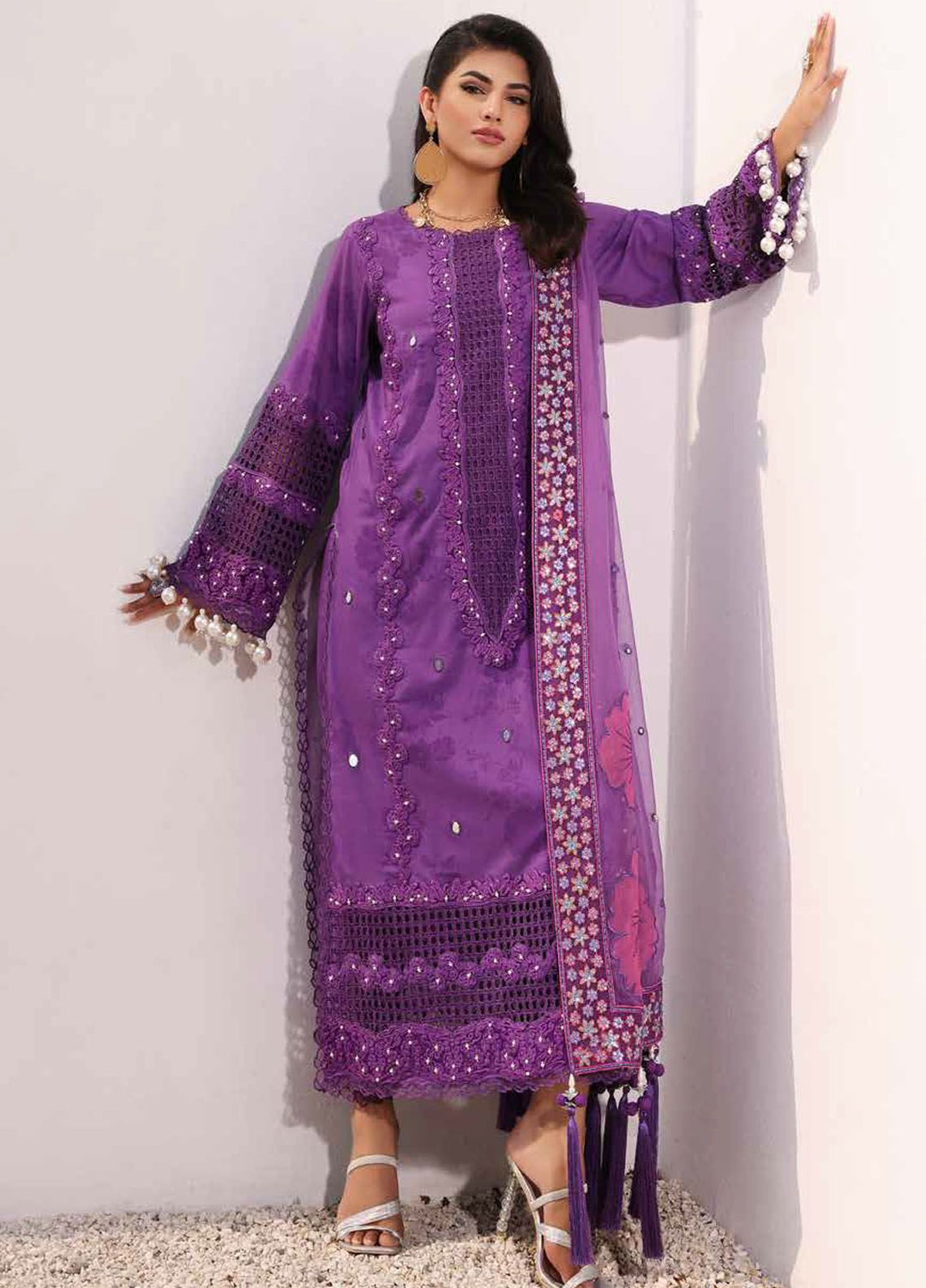 Charizma Embroidered Lawn Suits Unstitched 3 Piece CRZ24SF ED4-04 - Festive Collection