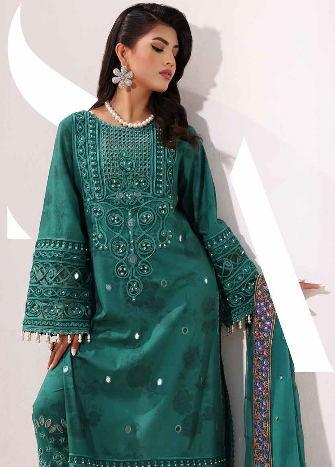 Charizma Embroidered Lawn Suits Unstitched 3 Piece CRZ24SF ED4-06 - Festive Collection