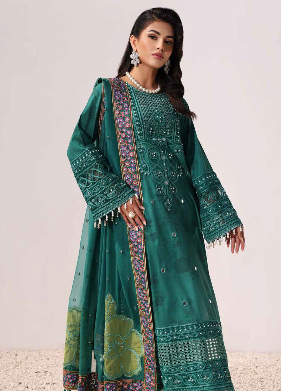 Charizma Embroidered Lawn Suits Unstitched 3 Piece CRZ24SF ED4-06 - Festive Collection