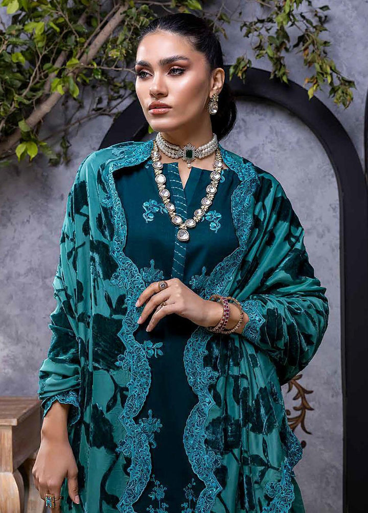 Charizma Embroidered Leather Peach Suits Unstitched 3 Piece CRZ22EL-1 VLS-01 - Winter Collection
