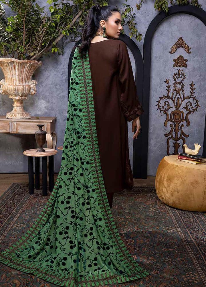 Charizma Embroidered Leather Peach Suits Unstitched 3 Piece CRZ22EL-1 VLS-03 - Winter Collection