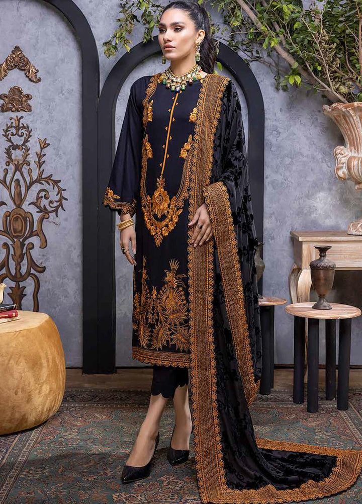 Charizma Embroidered Leather Peach Suits Unstitched 3 Piece CRZ22EL-1 VLS-04 - Winter Collection