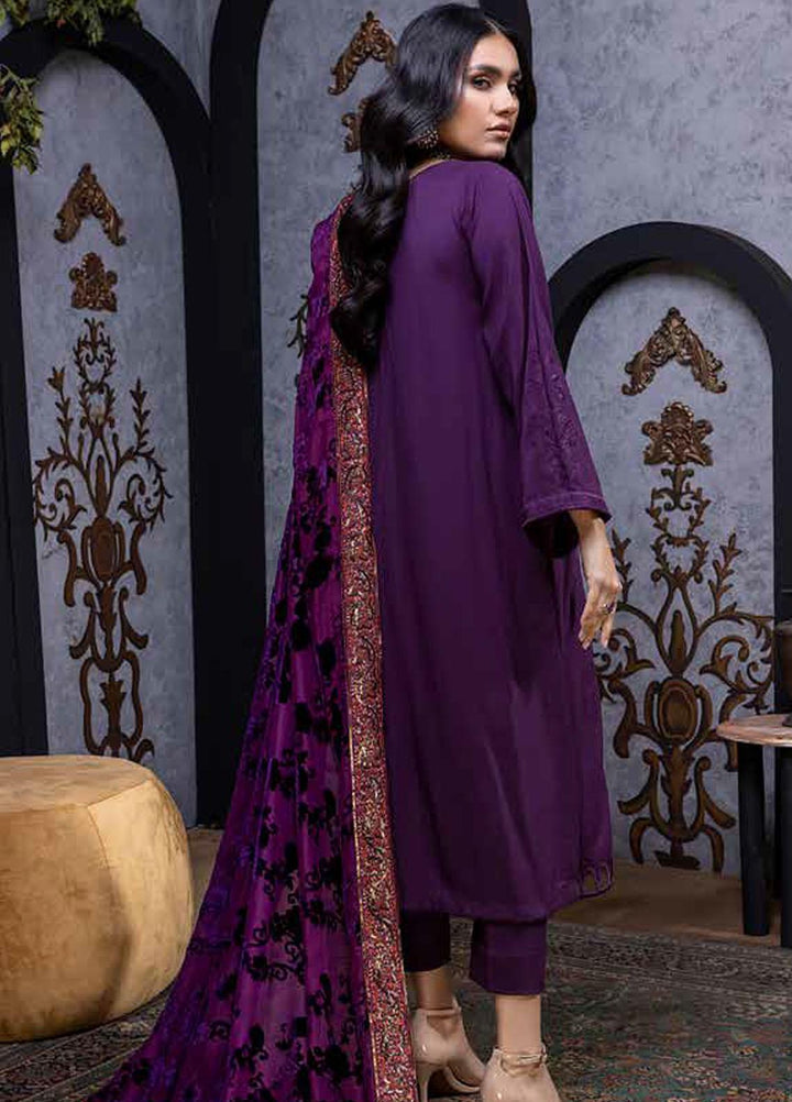 Charizma Embroidered Leather Peach Suits Unstitched 3 Piece CRZ22EL-1 VLS-05 - Winter Collection