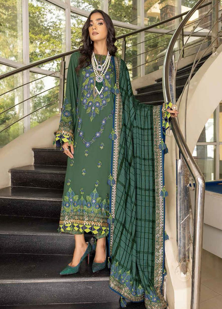 Charizma Embroidered Leather Peach Suits Unstitched 3 Piece CRZ22W CLP-01 - Winter Collection