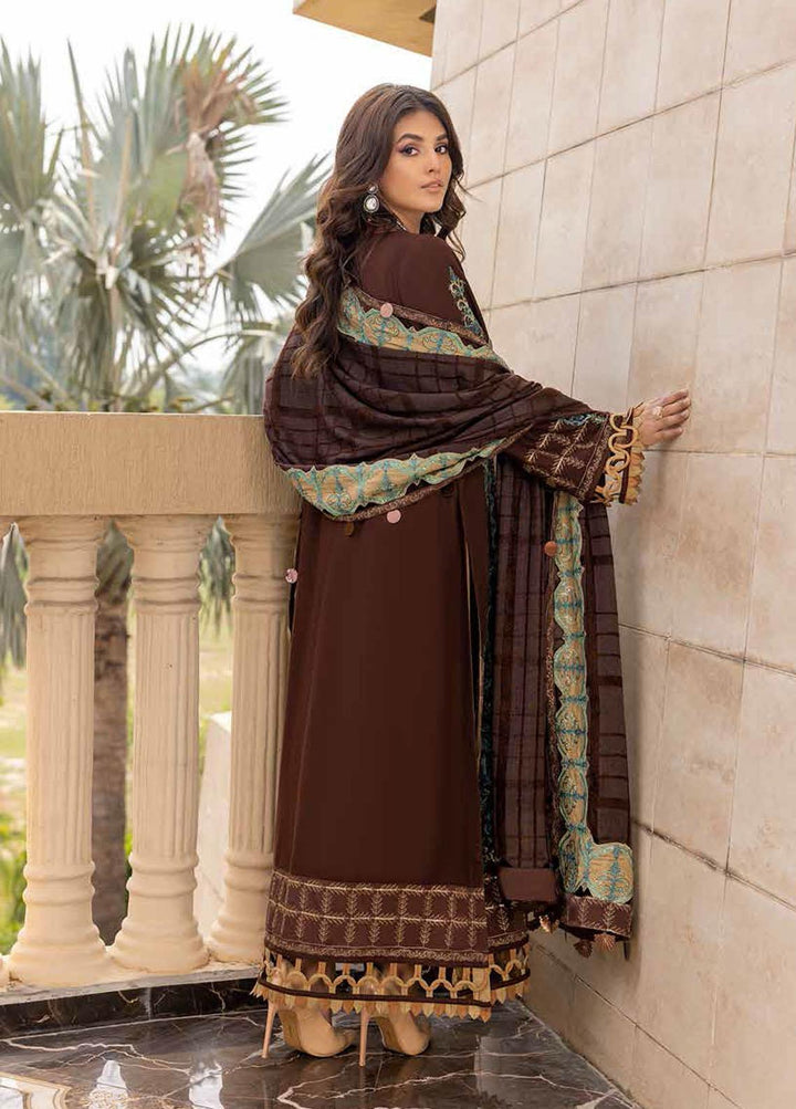 Charizma Embroidered Leather Peach Suits Unstitched 3 Piece CRZ22W CLP-04 - Winter Collection