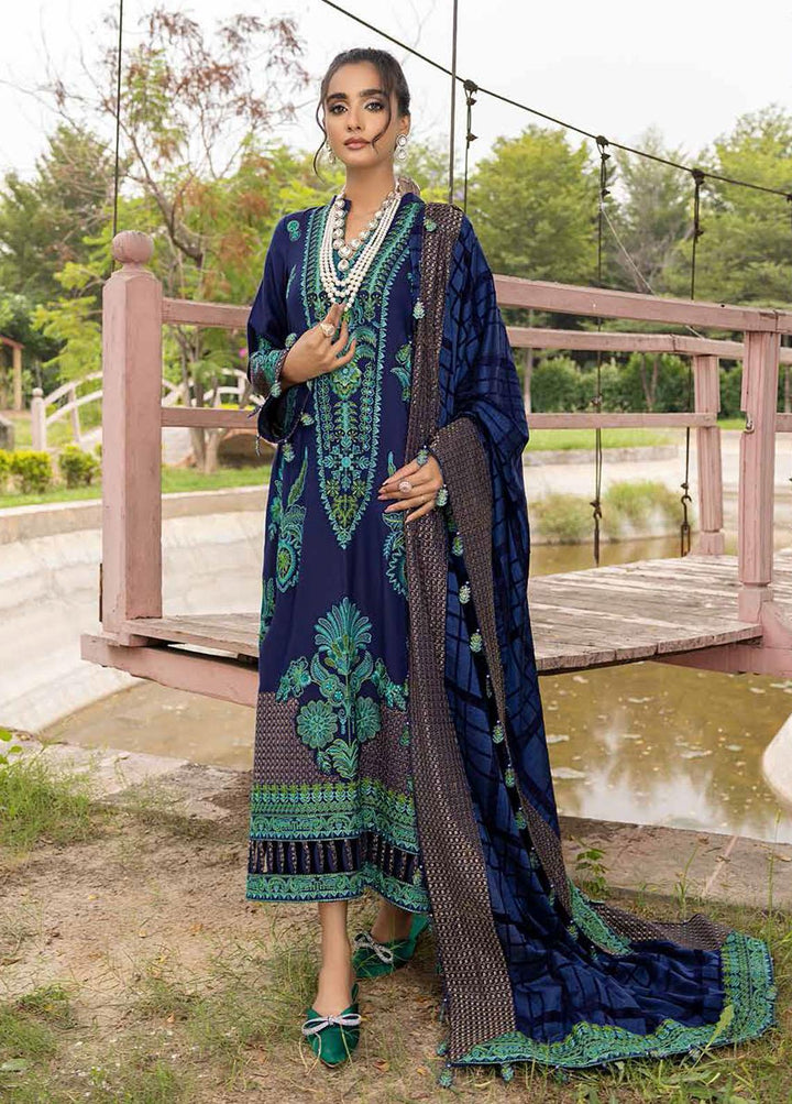 Charizma Embroidered Leather Peach Suits Unstitched 3 Piece CRZ22W CLP-05 - Winter Collection