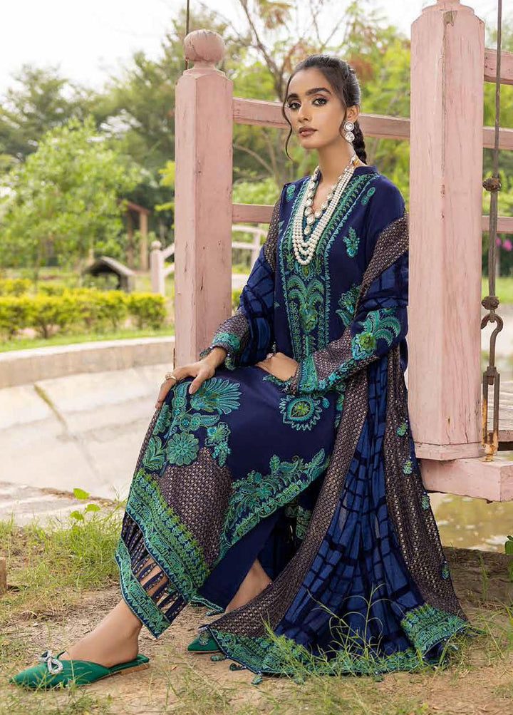 Charizma Embroidered Leather Peach Suits Unstitched 3 Piece CRZ22W CLP-05 - Winter Collection