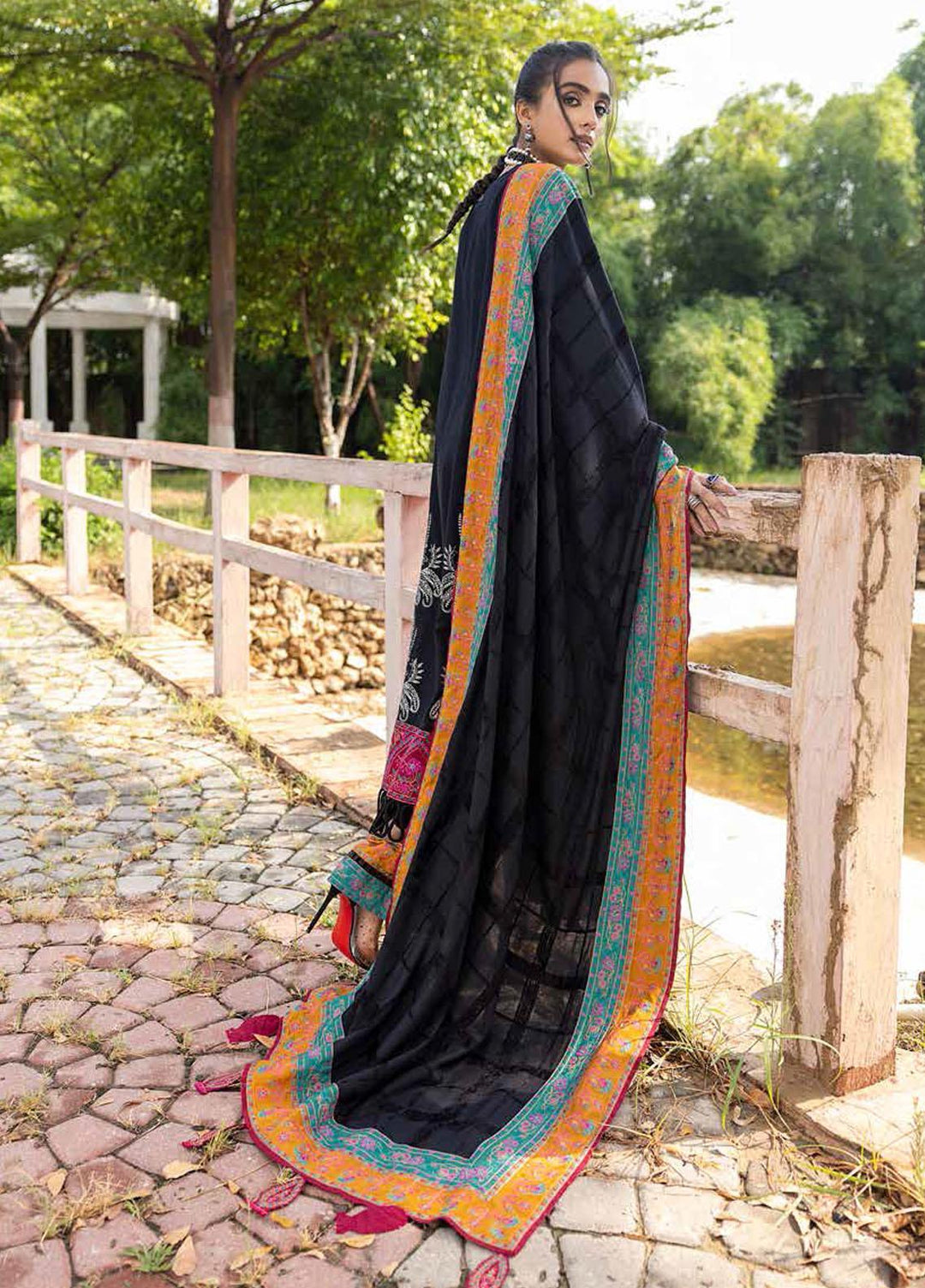 Charizma Embroidered Leather Peach Suits Unstitched 3 Piece CRZ22W CLP-07 - Winter Collection